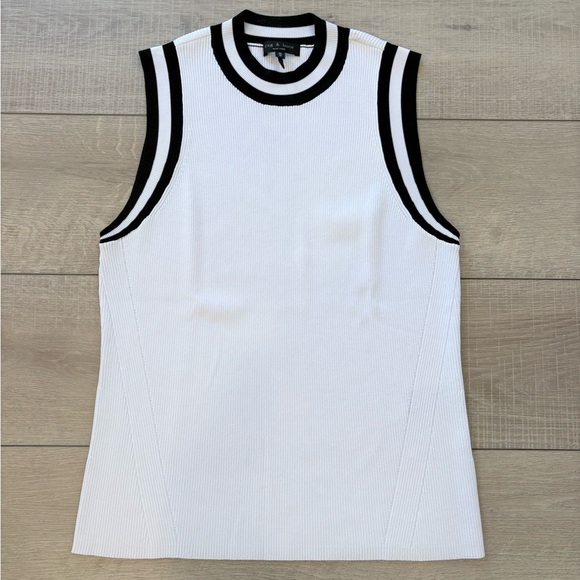 Rag & Bone Priya Varsity Stripe Knit Shell - Picture 2 of 8